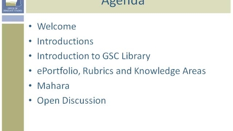 Thumbnail for Graduate Faculty Development Meeting, Fall 2013