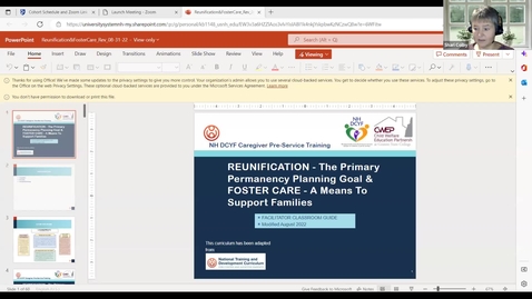 Thumbnail for entry Reunification &amp; Foster Care: A Means to Support Families Zoom Recorded Session