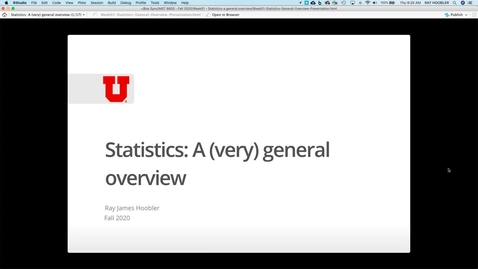 Thumbnail for entry MST 6600 - Applied Statistics - General Overview (part I)