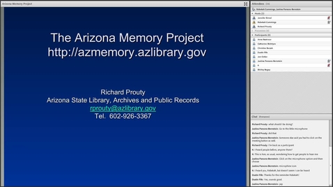 Thumbnail for entry Cultural Heritage Initiatives: Arizona Memory Project and Montana Memory Project 
