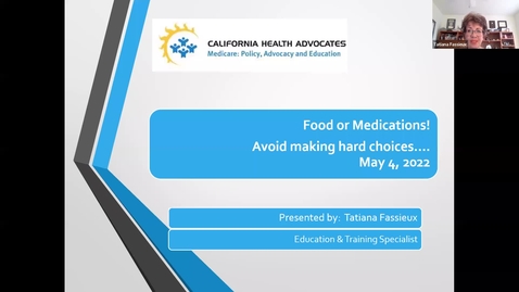 Thumbnail for &quot;Food or Medications!&quot; Medicare LIS Workshop