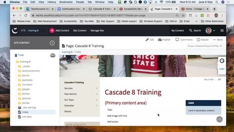 Thumbnail for entry Continuation Cascade Training with Siteimprove Tutorial - April 22, 2020