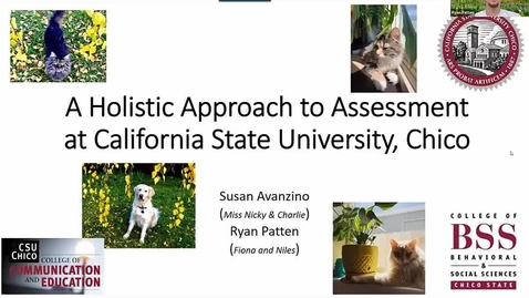 Thumbnail for entry Go Virtual Day 2 Intro, Raffle - A Holistic Approach to Assessment at CSU Chico (Ryan Patten &amp; Susan Avenzino)
