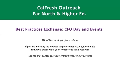 Thumbnail for entry CFO Day and Events Best Practice Exchange 