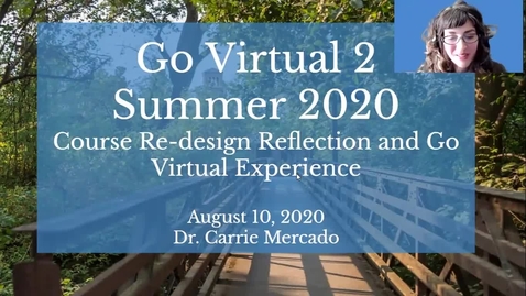 Thumbnail for entry Dr. Mercado's Go Virtual 2 Summer 2020 Institute Reflections.mp4