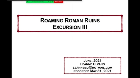 Thumbnail for entry Excursion III - Roaming Roman Ruins