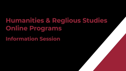 Thumbnail for Religious Studies and Humanities Information Session