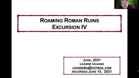 Thumbnail for entry Excursion IV - Roaming Roman Ruins