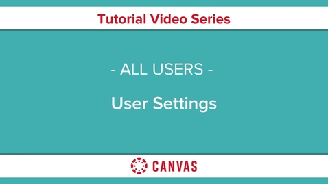 Thumbnail for User Settings and Profile Picture