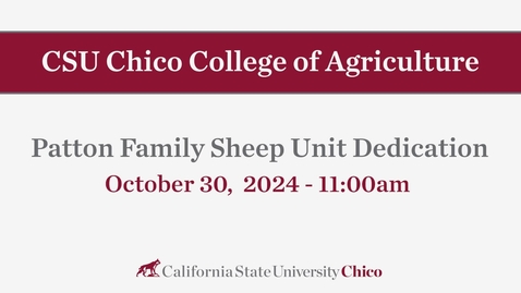 Thumbnail for Patton Family Sheep Unit Dedication - Oct 2024