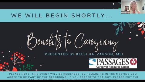 Thumbnail for BENEFITS TO CAREGIVING