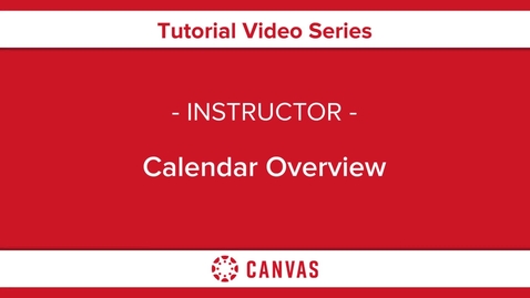 Thumbnail for Calendar Overview