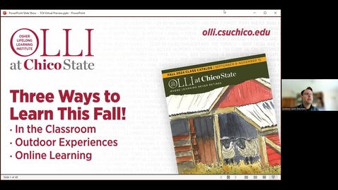 Thumbnail for OLLI Live-Online Fall 2024 Class Preview