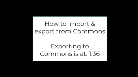 Thumbnail for Day 4: Import/Export Page from Commons