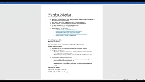 Thumbnail for entry TLP Accessible Syllabus Workshop 7/28/20
