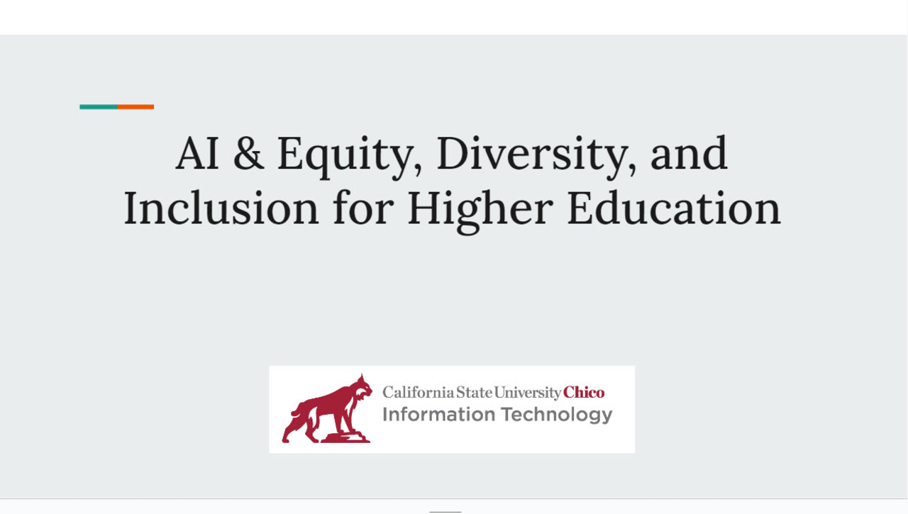 AI - Equity, Diversity, &amp; Inclusion