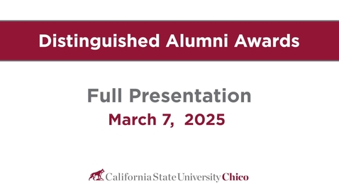 Thumbnail for Distinguished Alumni Awards 2025 Full Presentation
