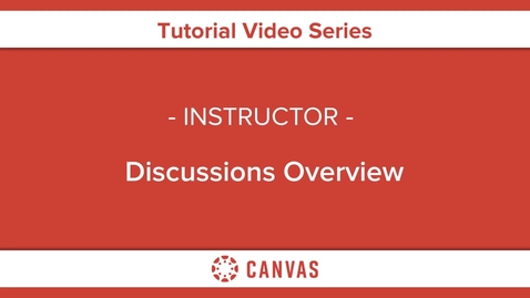 Thumbnail for Discussions Overview