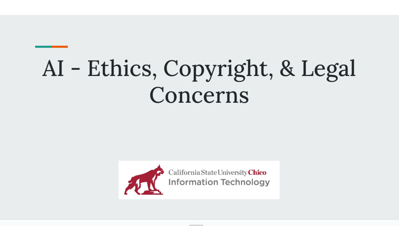 AI - Ethics, Copyright, &amp; Legal Concerns