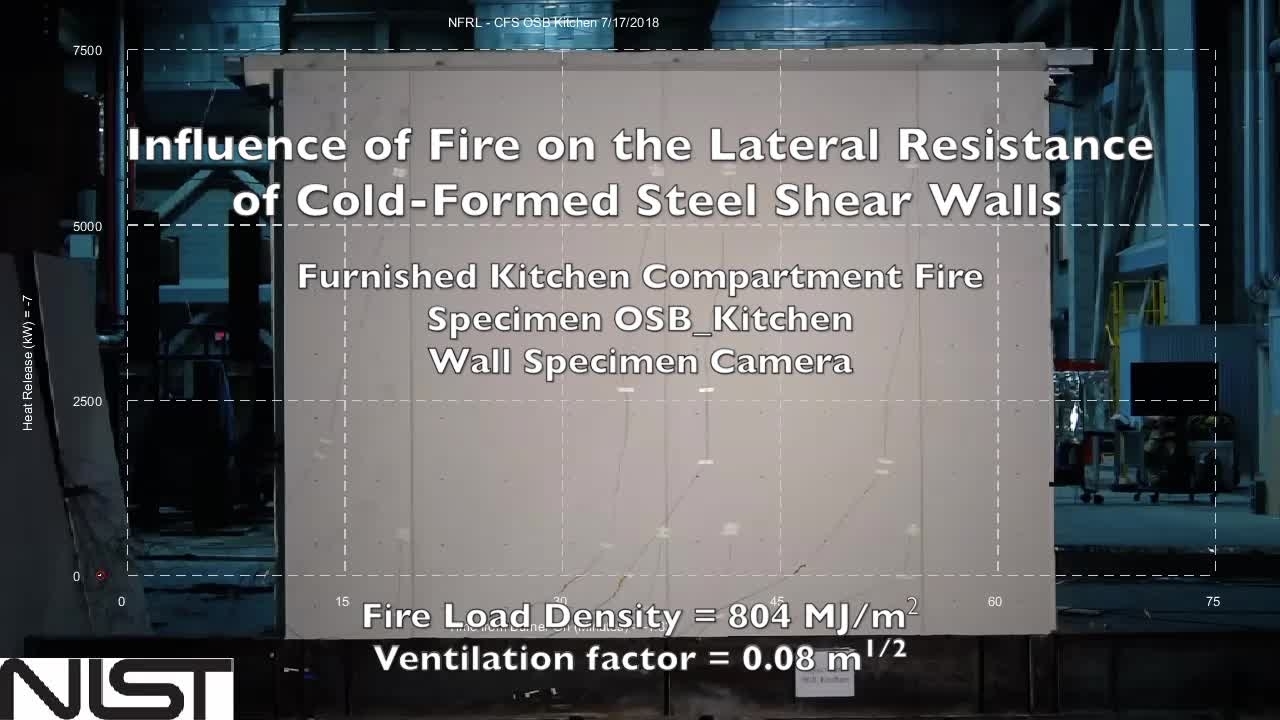 Cold-Formed Steel Shear Wall Structure-Fire Interaction (Kitchen wall view)