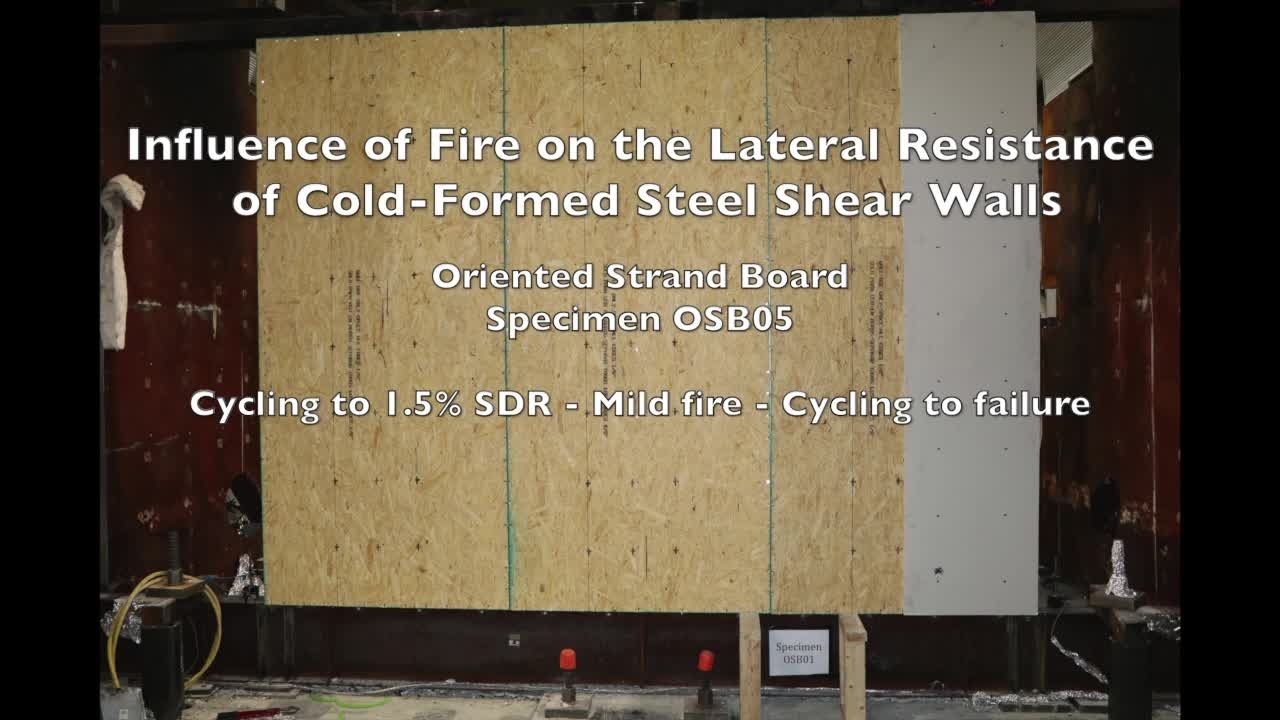 Cold-Formed Steel Shear Wall Structure-Fire Interaction (Specimen OSB05)