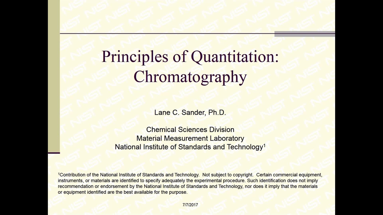 Principles of Quantitation: Chromatography