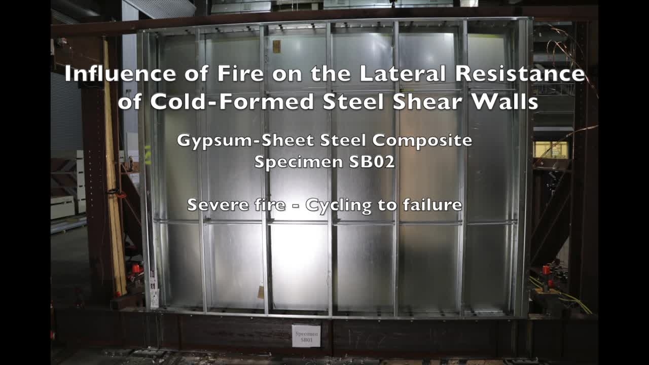 Cold-Formed Steel Shear Wall Structure-Fire Interaction (Specimen SB02)