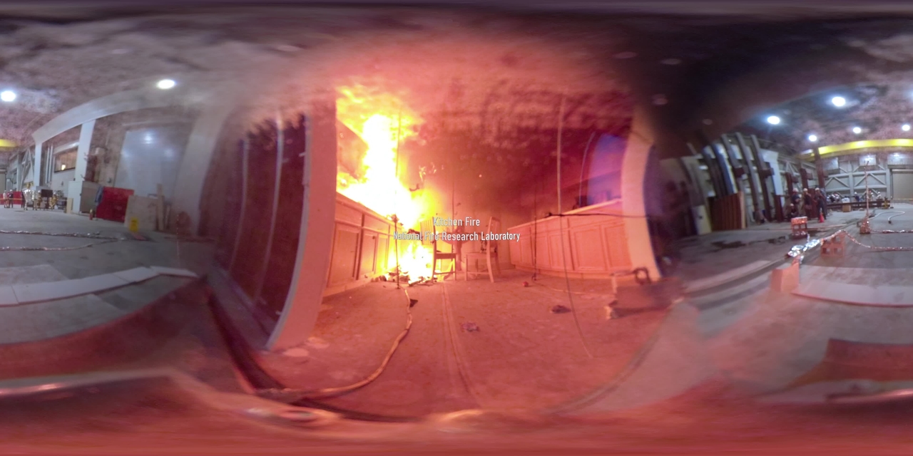360° Video of a Kitchen Fire