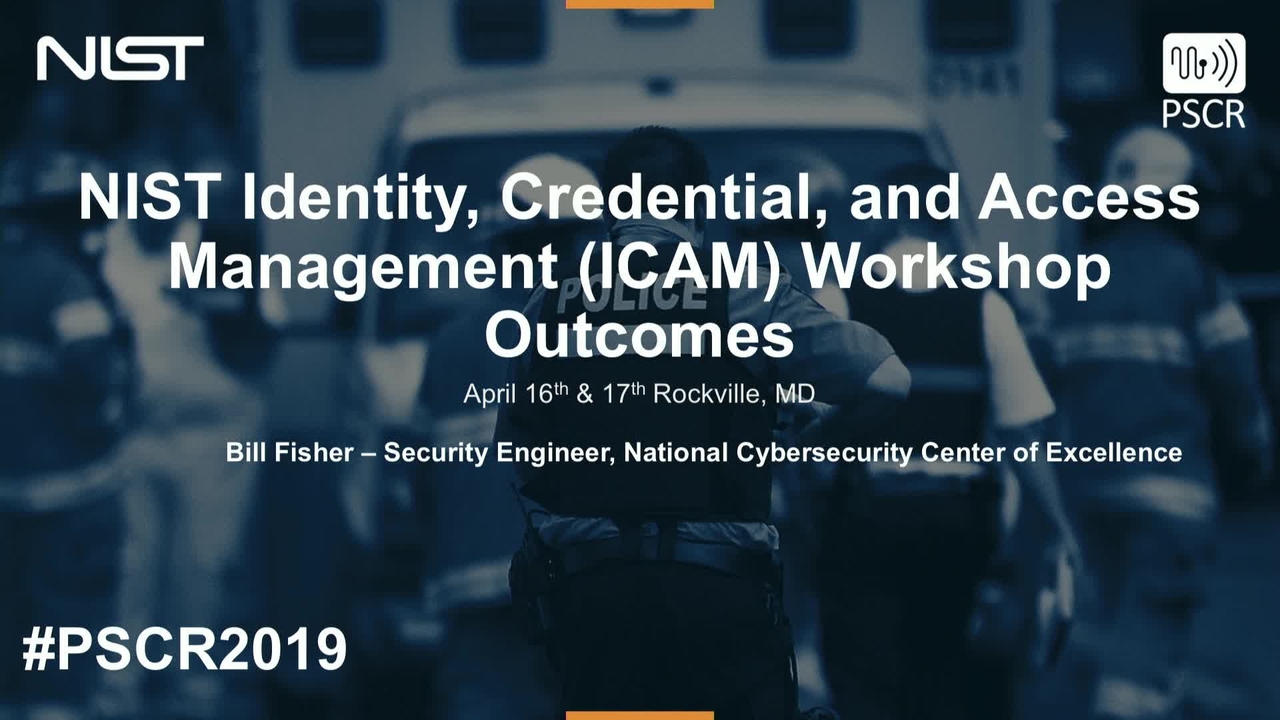 NIST ICAM Workshop Outcomes