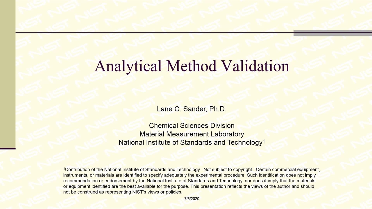 Analytical Method Validation