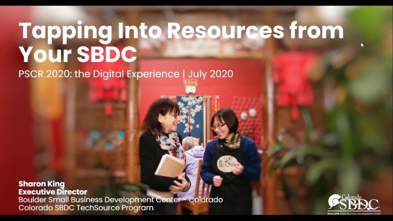 Tapping into Resources from Your SBDC_On-Demand Session