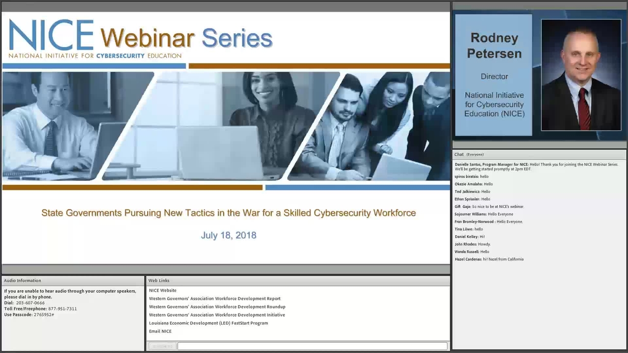 NICE Webinar: State Governments Pursuing New Tactics in the War for a Skilled Cybersecurity Workforce