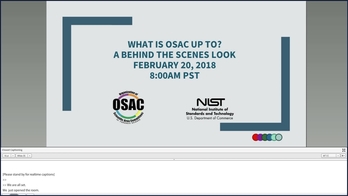 Osac At Aafs 2018 Nist