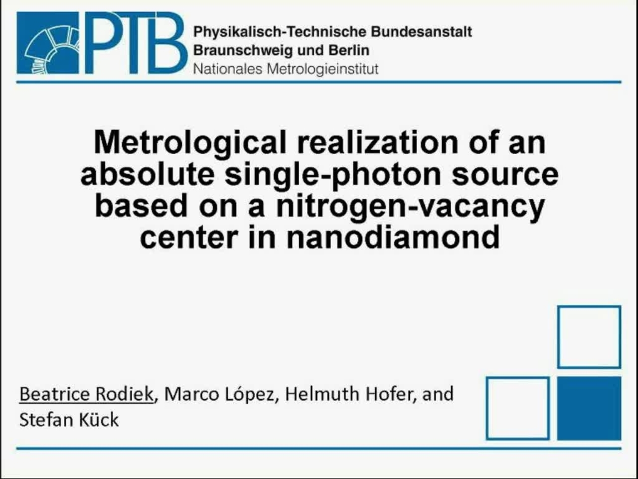 Beatrice Rodiek - Metrology II