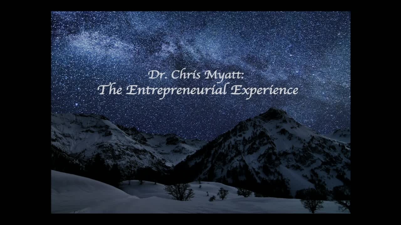 The Entrepreneurial Experience. Chris Myatt, MBio Diagnostics, Inc.