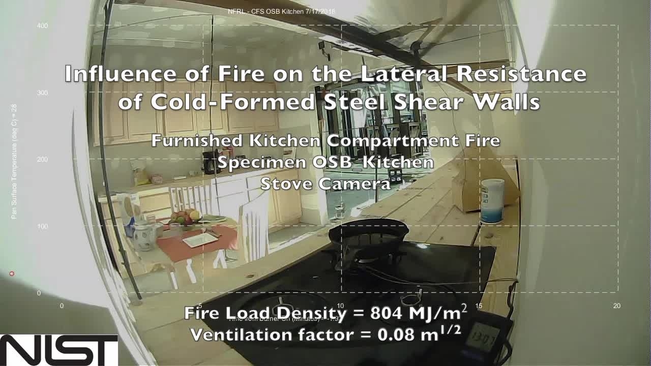 Cold-Formed Steel Shear Wall Structure-Fire Interaction (Kitchen stove camera)
