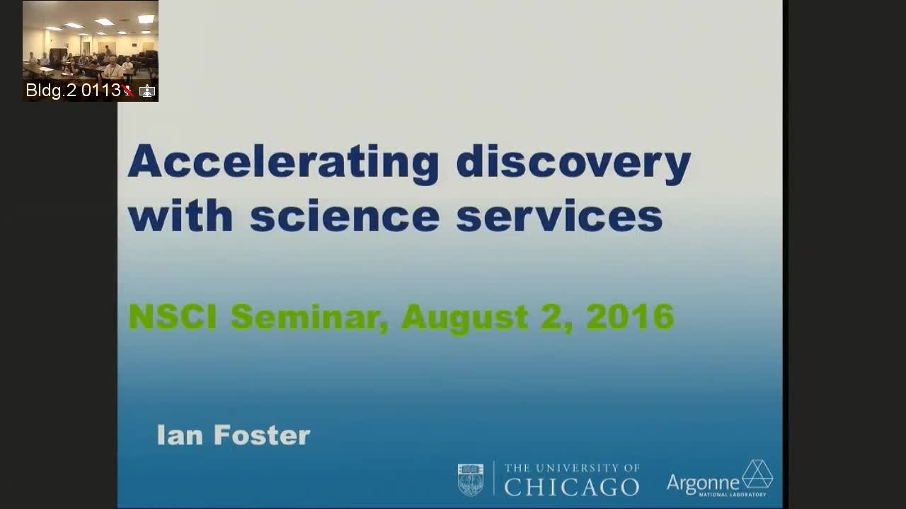 Ian Foster NSCI Seminar