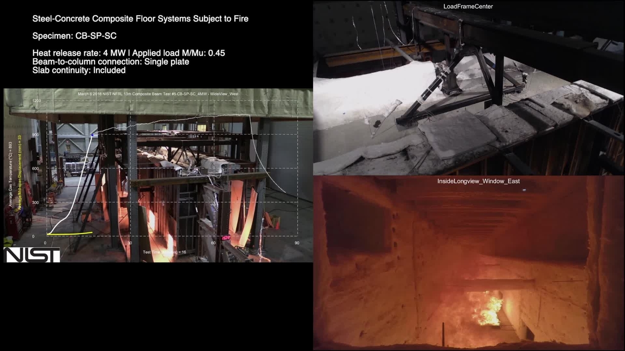 Steel-Concrete Composite Floor Systems Subject to Fire (Specimen CB-SP-SC) - Composite View