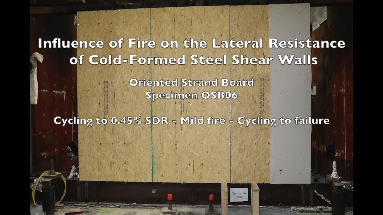 Cold-Formed Steel Shear Wall Structure-Fire Interaction (Specimen OSB06)