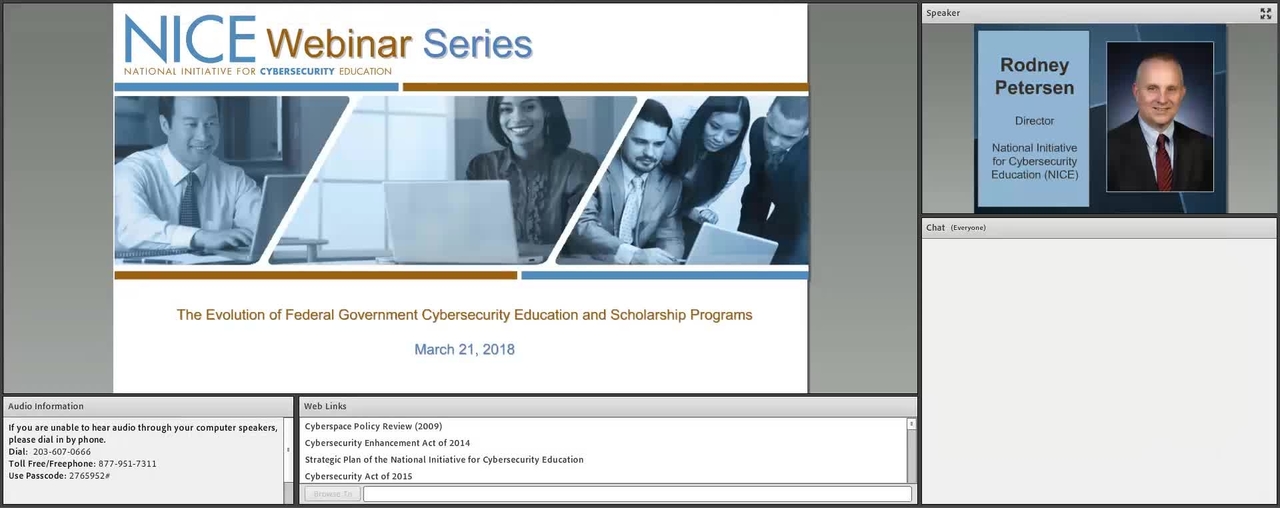NICE Webinar: The Evolution of Federal Government Cybersecurity Education and Scholarship Programs