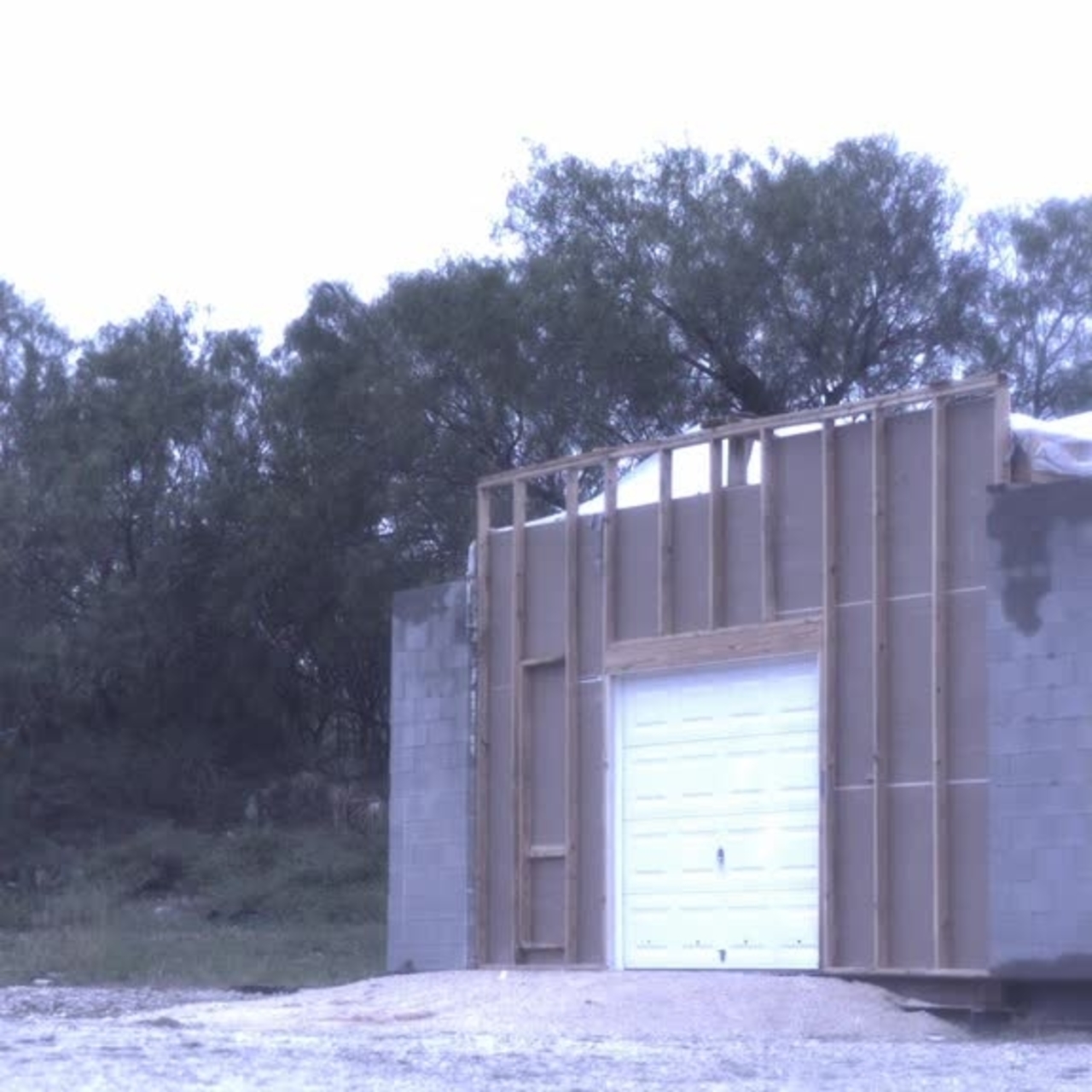 Test 2: Dispersion and Burning Behavior of Hydrogen Released in a Full-Scale Residential Garage in the Presence and Absence of Conventional Automobiles ( View of garage exterior from high-speed camera)