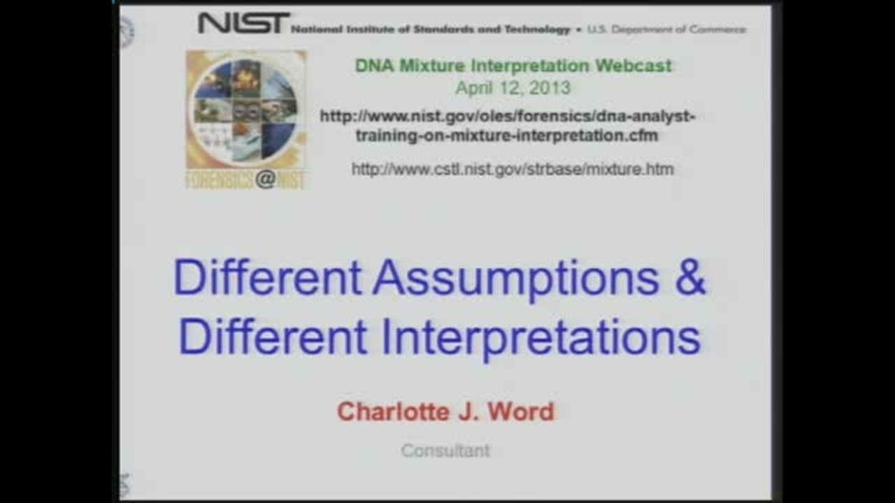 Different Assumptions & Different Interpretations-Charlotte Word
