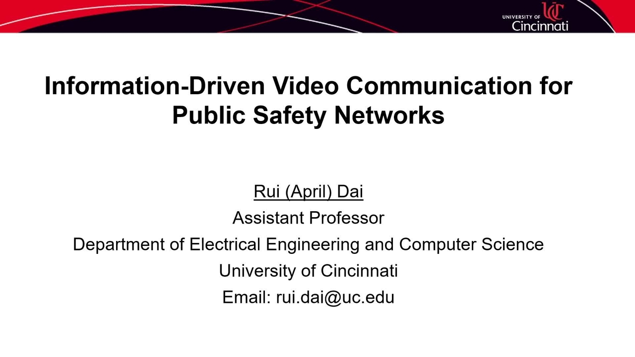PSCR 2020_Information-Driven Video Communication for Public Safety Networks_On-Demand