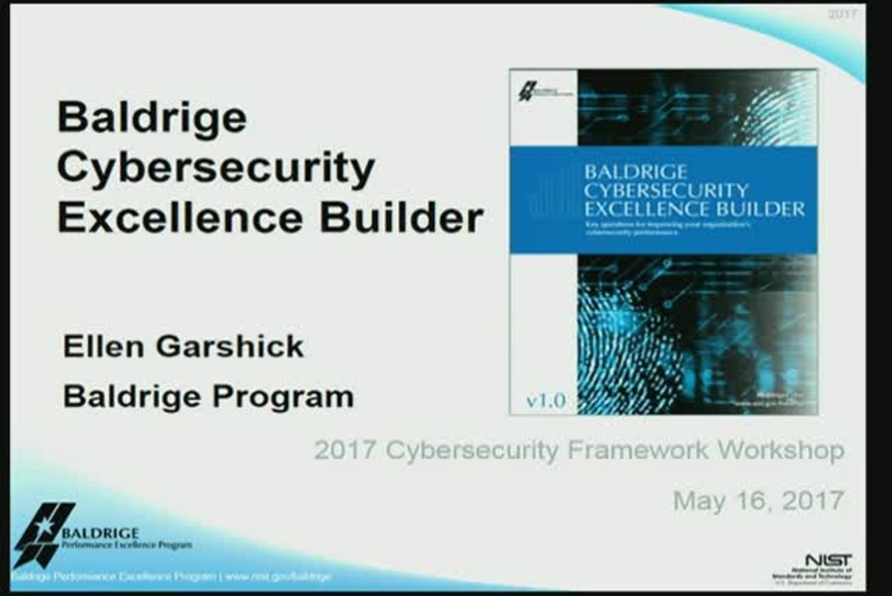 Cybersecurity Framework Webcast, Day 1, Part 4
