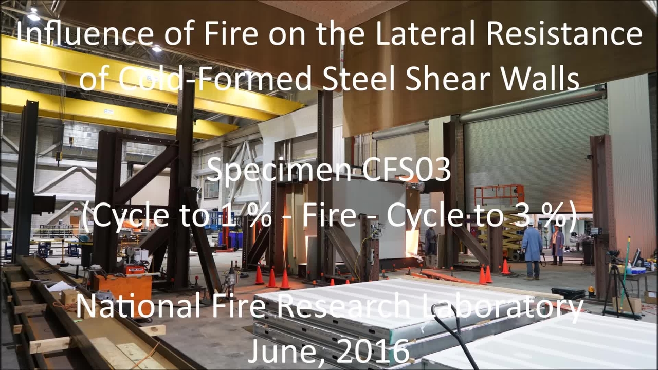Cold-Formed Steel Shear Wall Structure-Fire Interaction (CFS03)