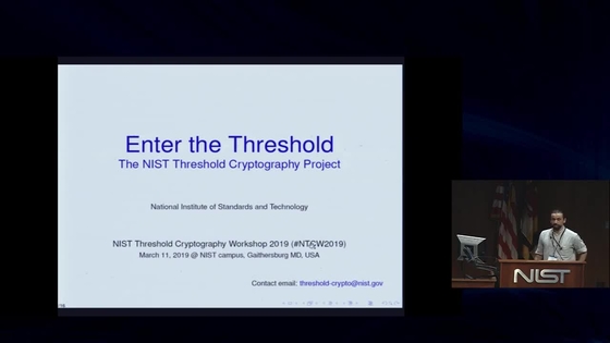 Nist Threshold Cryptography Workshop 2019 Nist