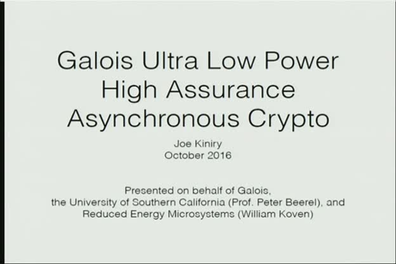 Lightweight Cryptography Workshop Day 2, Part 2