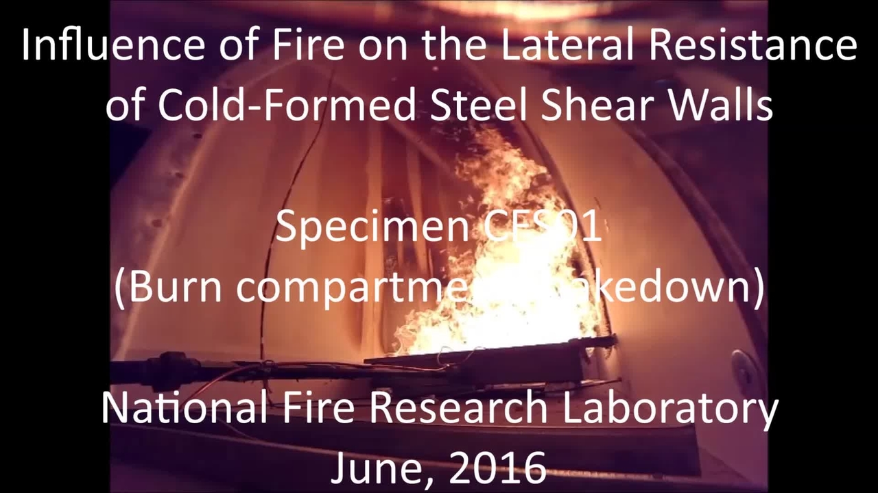 Cold-Formed Steel Shear Wall Structure-Fire Interaction: Shakedown of burn compartment