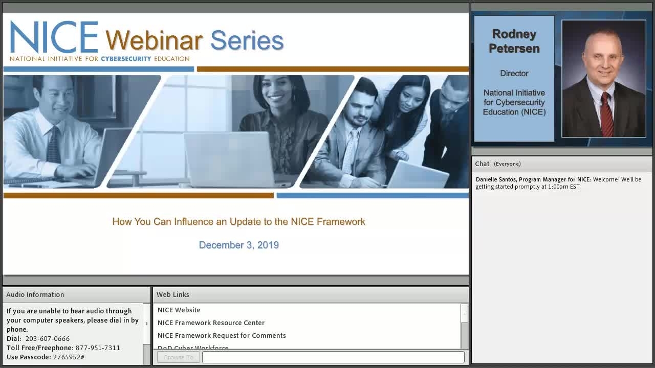 NICE Webinar:  How You Can Influence an Update to the NICE Framework