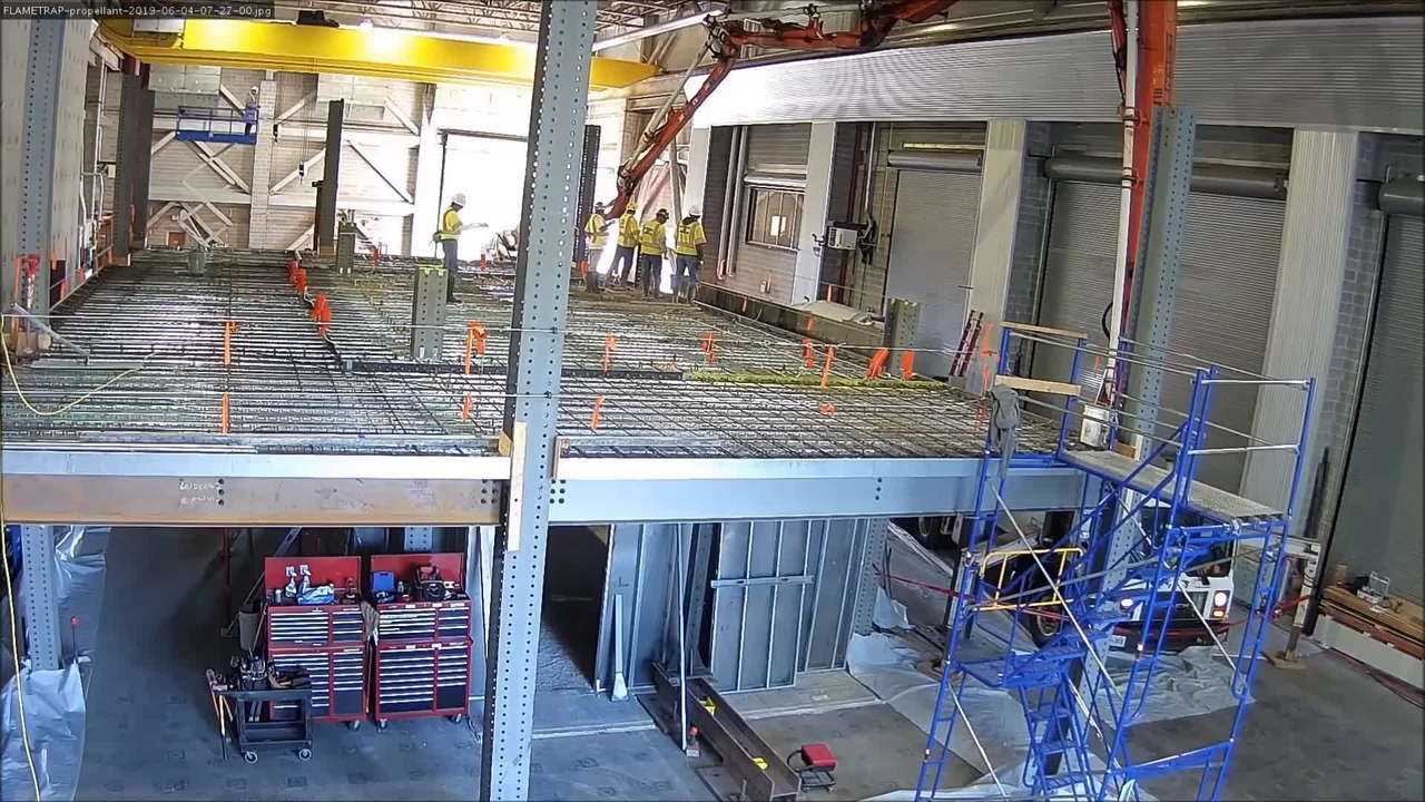 Time Lapse Video of Casting of Composite Concrete-Steel Floor (Top View)